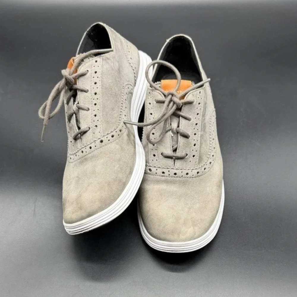 Cole Haan Zerogrand Wingtip Oxford Grey Suede Sneakers W06113 Womens‎ 8.5 B